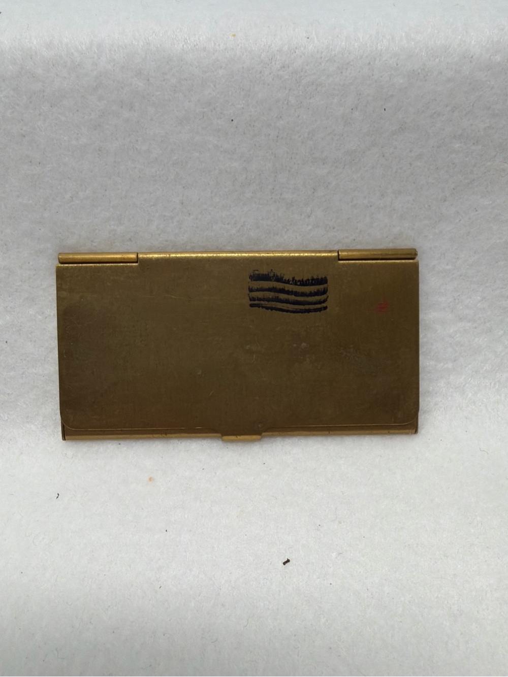 Vintage Brass Metal Postage Stamp Case
